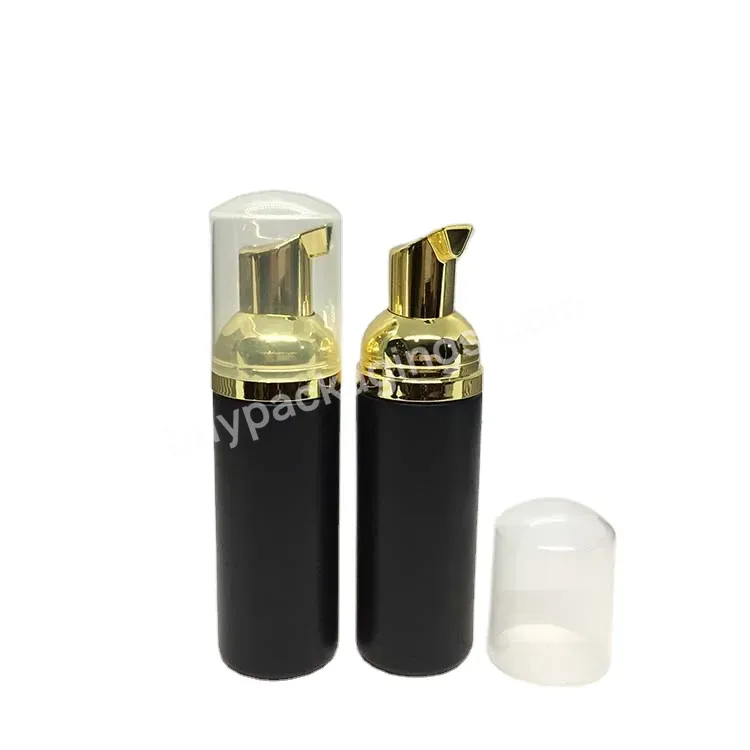 Oem Solid Black Empty Foam Bottle 50ml 1.7 Ounce Volume Small Packaging Bottle For Disinfect Foam