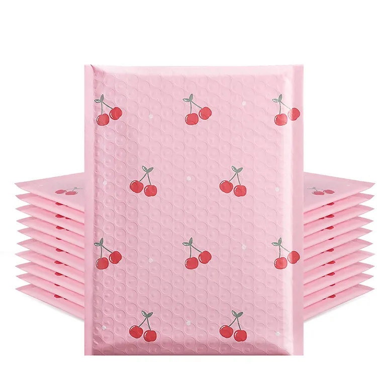 OEM Stock Eco-friendly Customized Pink Mailer Strong Adhesive Air Bags Packing Mailing Tear Proof Bubble Padded Envelopes