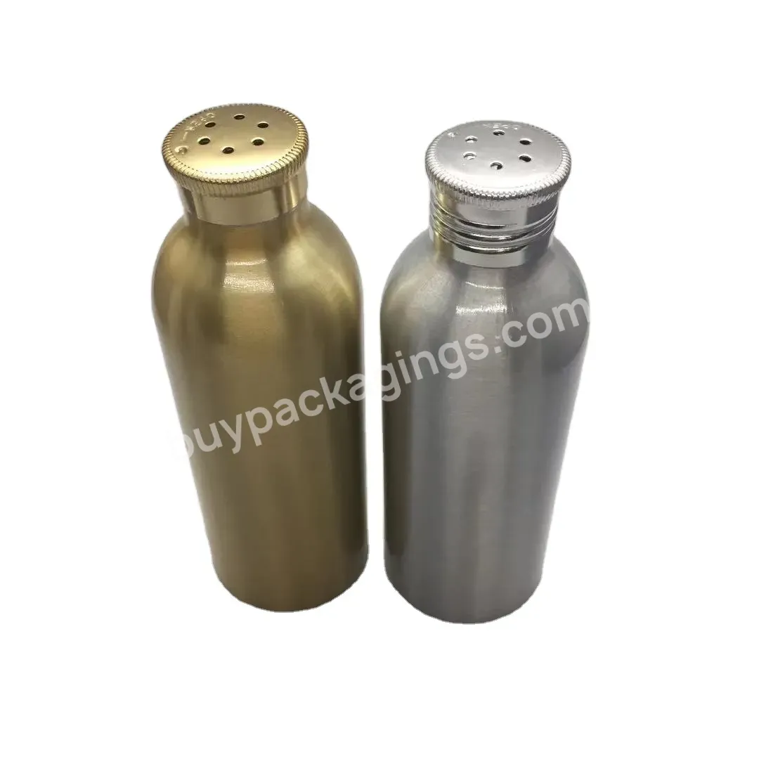 Oem Stock Empty 200g White Gold Silver Coating Talc Talcum Bottle Aluminum Powder Shaker Bottle