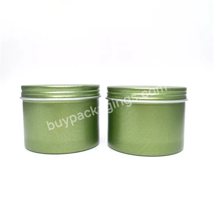 Oem Super September Custom 120ml Matte Green Aluminum Jar Aluminum Metal Tin Can For Storage Food