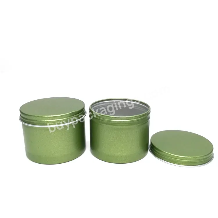 Oem Super September Custom 120ml Matte Green Aluminum Jar Aluminum Metal Tin Can For Storage Food