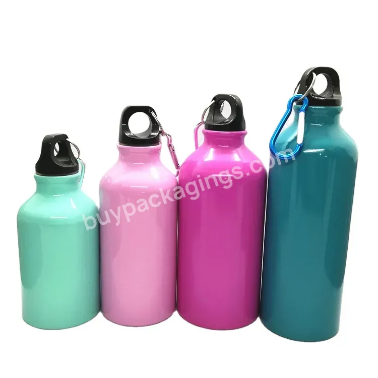 Oem Sustainable 400/500/600/750/1000ml Custom Blue Outdoor Sports Drinking Aluminum Water Bottle Manufacture Wholesale