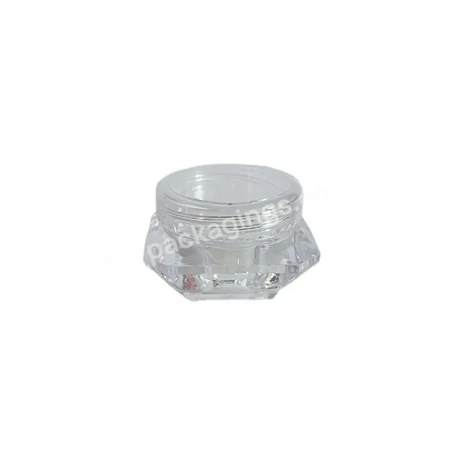 Oem Transparent Plastic Mini Cream Jar 3g 5g Dia Mond Shaped Cosmetic Packaging Cream Jar