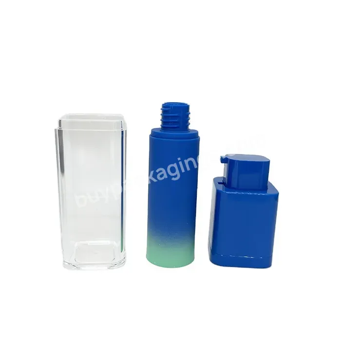 Oem Twist-up Design Cream Pump Cosmetic Packaging Airless Bottle 15ml 30ml 50ml Gradient Blue Color Acrylic Airless Bottle