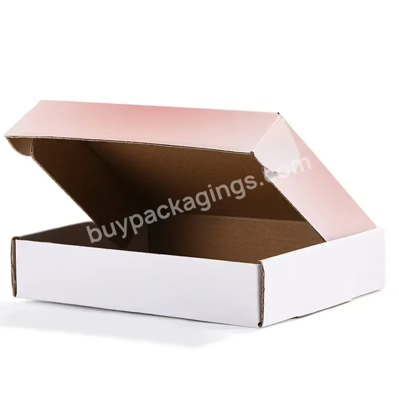 Oem Unique Purple Pink Blue Holographic Literature Small Wigs Mailerbox Kraft Mailer Mailing Box Shipping Corrugated Paper Boxes