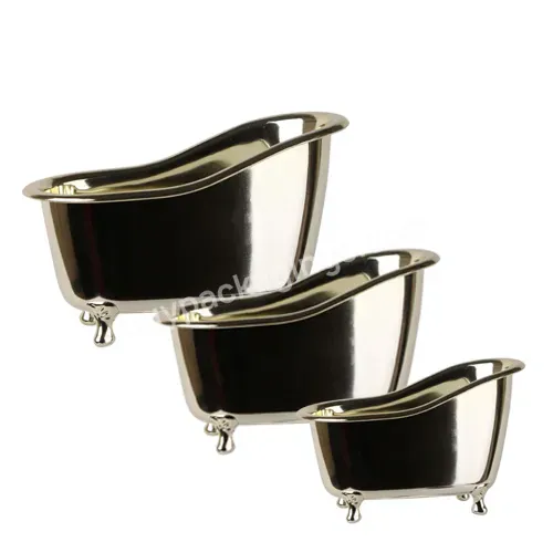 Oem Uv Coating Shiny Silver Color Pp Plastic Mini Bathtub For Containing Cosmetic Lotion Bottle Manufacturer/wholesale