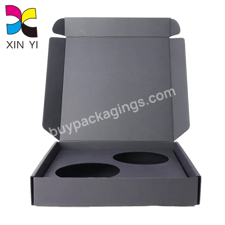 Oem White Ink Black Mailing Boxes Custom Printed Shipping Boxes With Insert