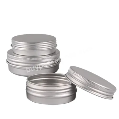 Oem Wholesale 10g 15g 20g 30g 50g 100g 200g Silver Aluminum Jar Empty Metal Candle Aluminum Jar With Screw Lid