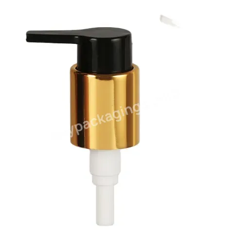 Oem Wholesale 22mm 24mm Aluminum Gold Lotion Dispenser Pump With Clip