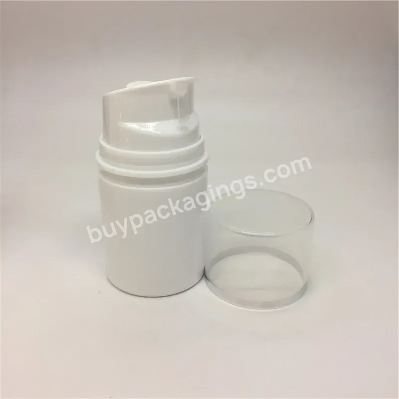 Oem Wholesale 30ml 50 Ml Airless Vacuum Cream Pump Pp Bottle With Silver Ring For Cosmetics