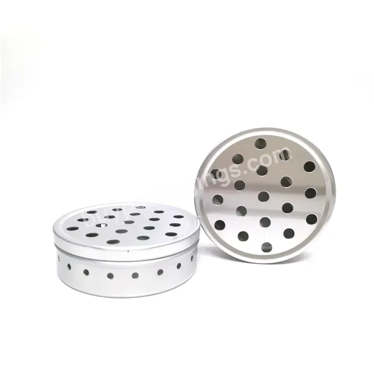 Oem Wholesale 50g Aluminum Candle Jars Round Aromatherapy Tin Metal Box Cosmetic Cream Air Freshener Aluminum Jar With Hollow Lid