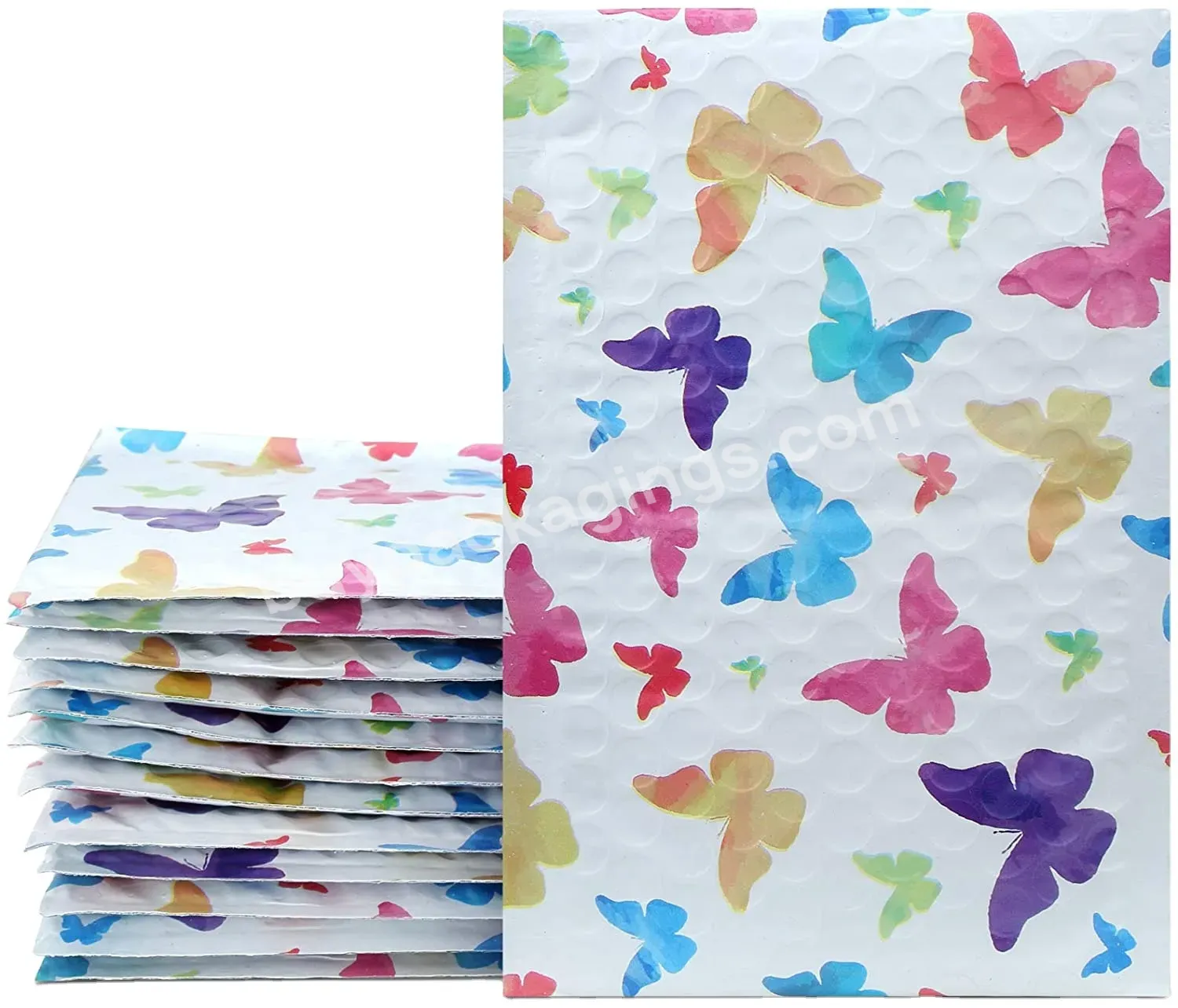 Oem Wholesale Custom Color Design Butterfly Eco-friendly Bubble Mailers Free Sample Colour Padded Envelop For E-retailer - Buy Colour Bubble Mailer,Bubble Mailer 6 10 Inches,Bubble Mailer Design.