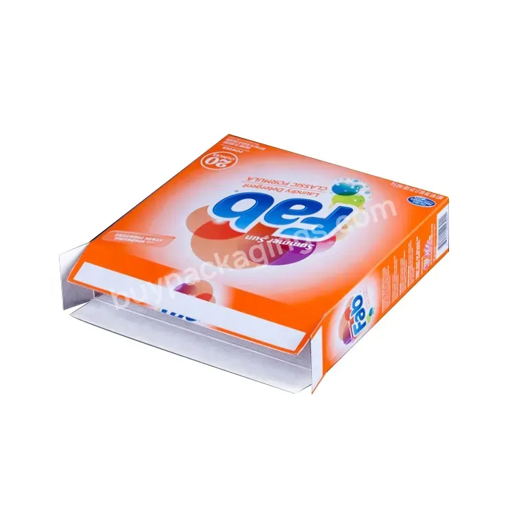 Oem Wholesale Custom Logo Cardboard Washing Powder Packaging Boxes Paper Box For Washing Powder