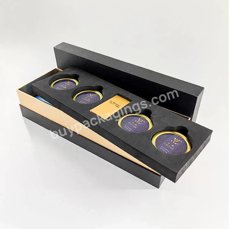 Oem Wholesale Customized Luxurious Durable Folding Box Caviar Gift Package Box