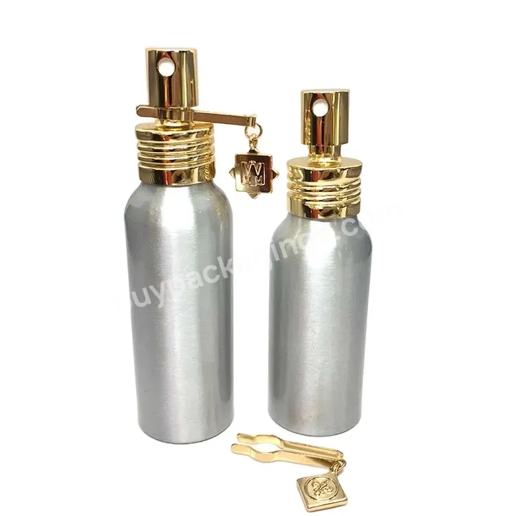 Oem Wholesale + Logo Printing Available Empty Packaging Aluminum Bottle With Aluminum Perfume Sprayer