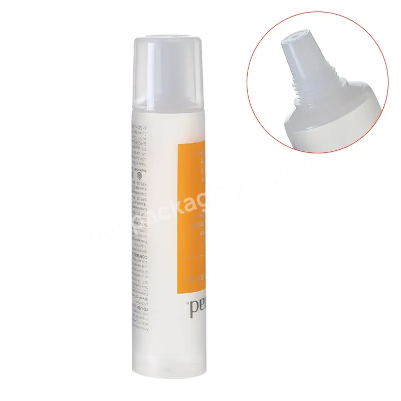 Oem Wholesale Manufacturer Plastic Round Soft Tube With Long Nozzle And Big Screw Cap - Buy Plastic Round Tube With Long Nozzle,Long Nozzle Pe Soft Tube,Round Soft Pe Tube With Long Nozzle.
