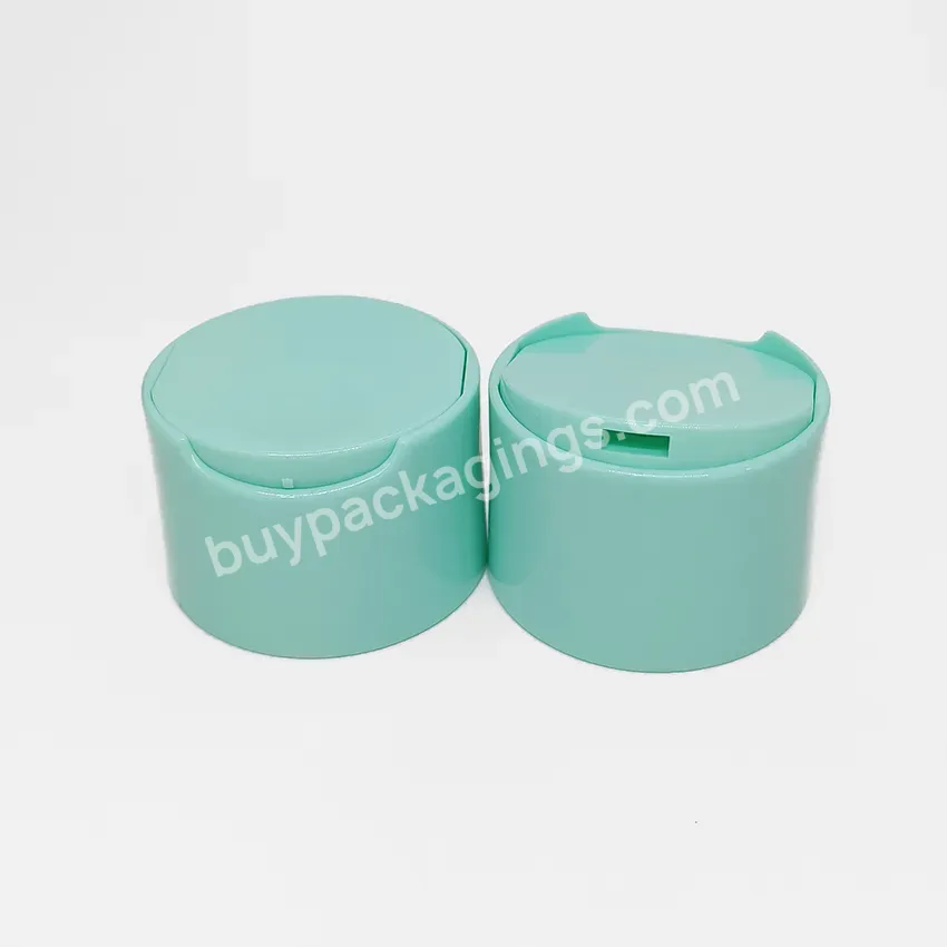 Oem Wholesale Manufacturer Shiny Blue Round Double Wall Disc Top Cap