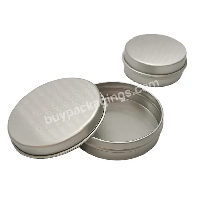 Oem Wholesale Metal Aluminum Jar Tins Container Round Candle Tin Jars Empty Candle Jars With Slide Lid Metal Tins Storage Box