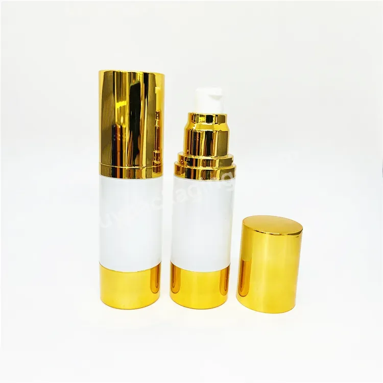 Oem Wholesales Gold Metal Cosmetic Spray Airless Dispenser Pump Plastic Bottle 50ml 1oz