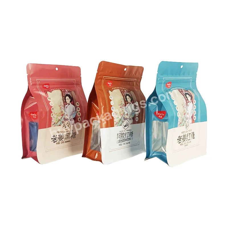 Oem\odm High Quality Recyclable Kraft Paper Malar Candy Bag Food Packaging Pouch With Zipper