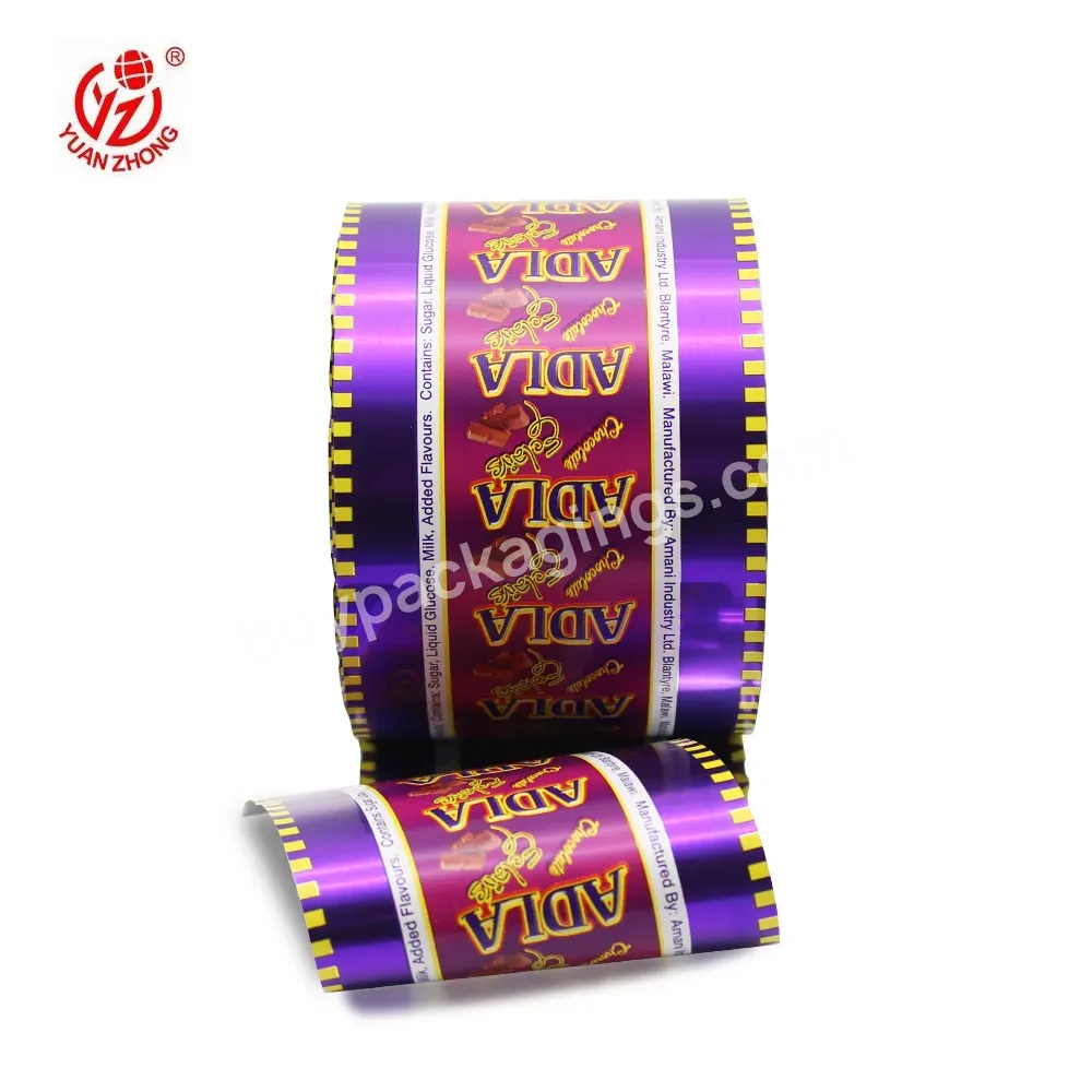 Oem/odm Printing Factory Flexible Food Packaging Film Polyester Metalized Pet Twist Film For Candy Wrapper/chocolate Wrapper