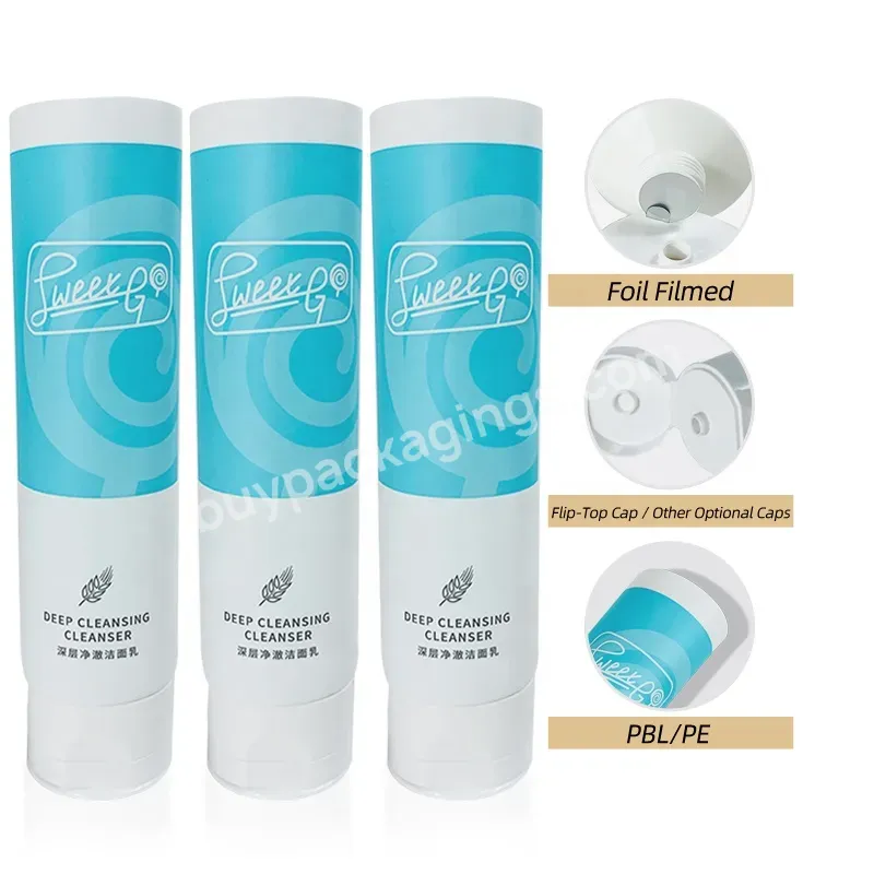 Off-set Printing Matte White Shampoo Tube 150ml Cleanser Hand Cream Packing Tube