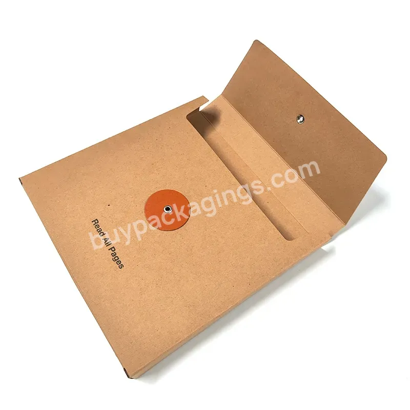 Office Envelopes Kraft Paper Business Envelopes With Eyelet Box Paper Envelopes