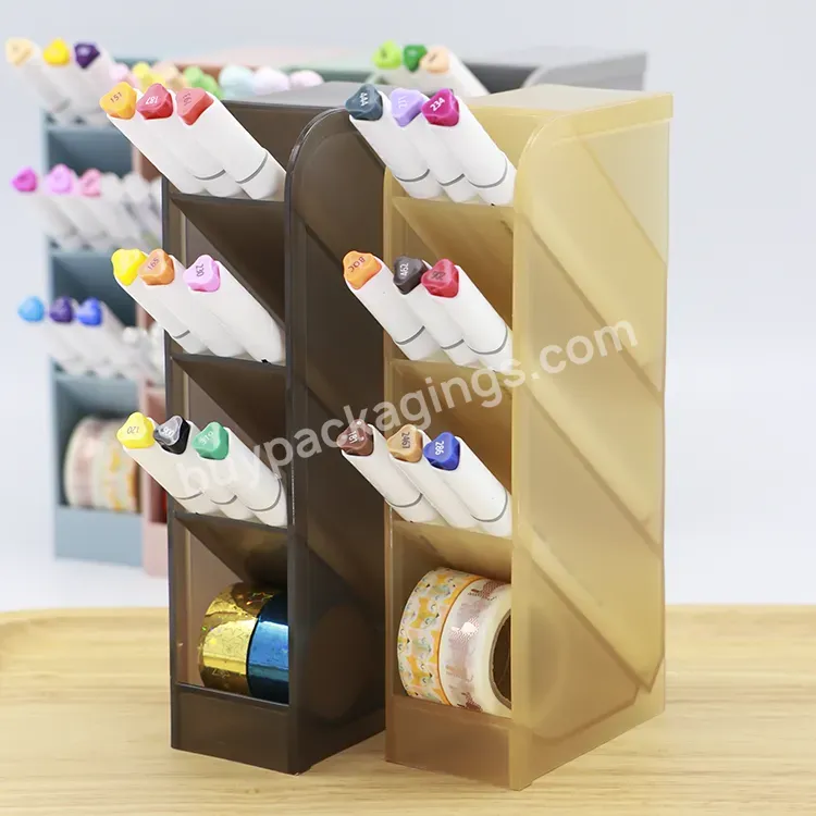 Office Pencil Organizer Cute Acrylic Pencil Stand Holder Stationary Set Cute Kawaii Plastic Pen Box For Sanrio