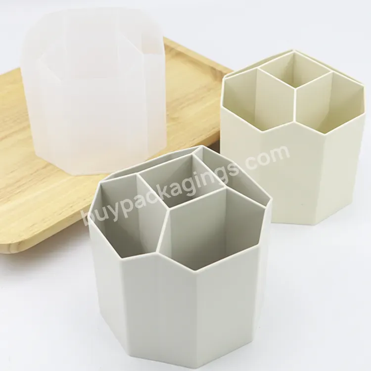 Office Table Large Capacity 130mm Pencil Holder Stationery Desk Drawer Organizer Round Container Plastic Pen Holder