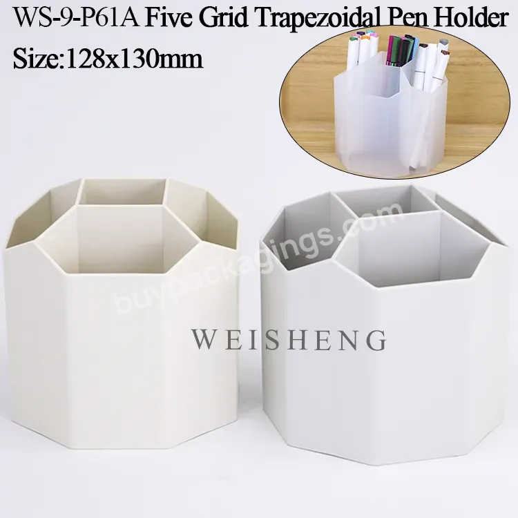 Office Table Large Capacity 130mm Pencil Holder Stationery Desk Drawer Organizer Round Container Plastic Pen Holder