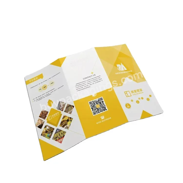 Offset Printing Softcover Book Paper & Paperboard Soft Cover Needed Double Side Custom Brochure 1000 Folded Marketing Brochure