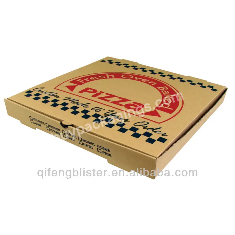 Oil-proof Custom Logo Pizza Box Cardboard Pizza Box Manufacturers Printed Pizza Boxes