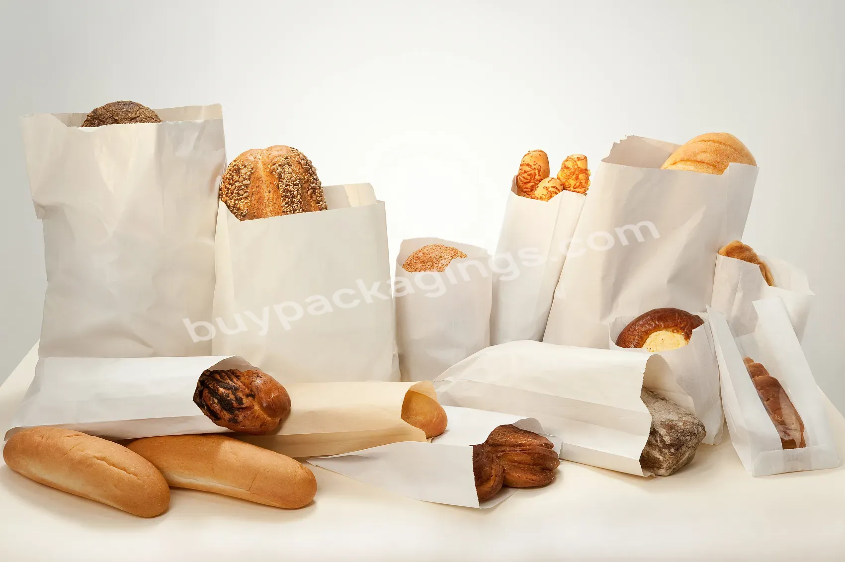 Oil-proof Paper Bags Wholesale Paper Bags For Food Take Away Biodegradable Packaging