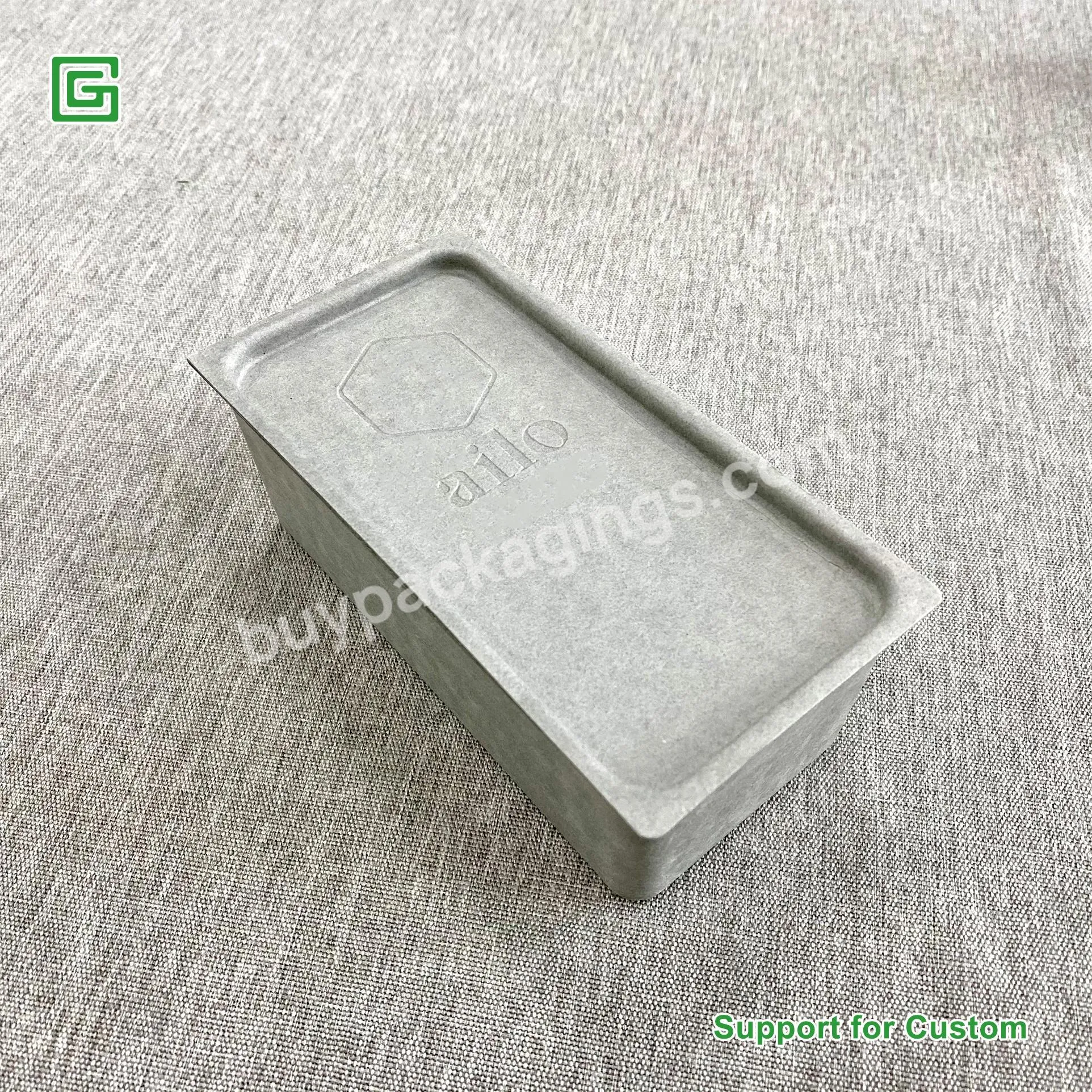 On Sale Wet Press Embossing Bagasse Cosmetics Paper Molded Pulp Box Packaging