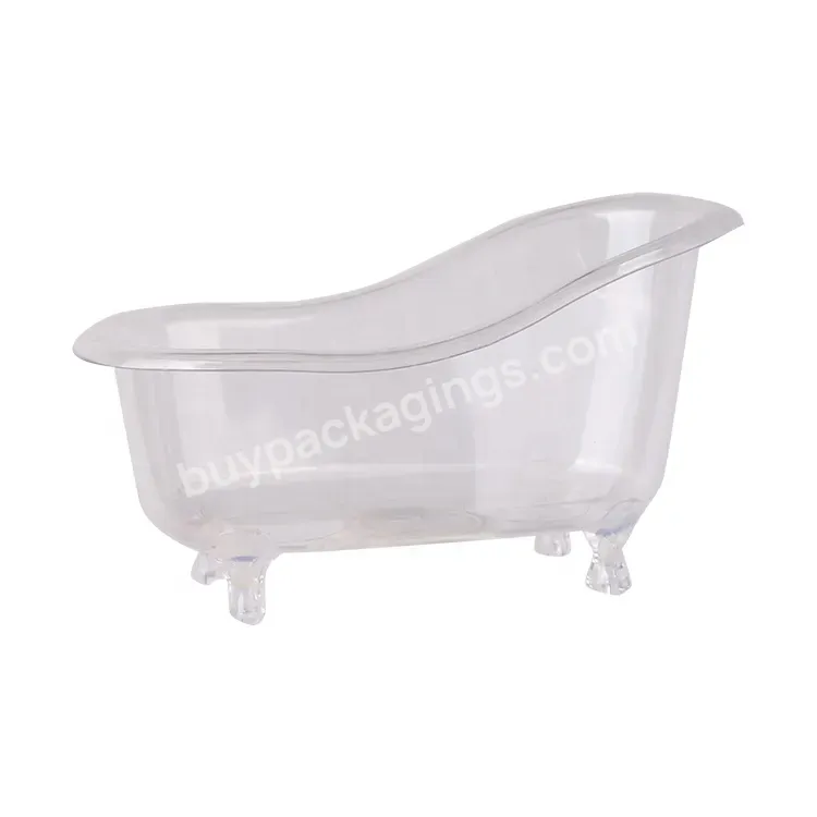 One Color Screen Printing Transparent Ps Material Plastic Mini Bathtub For Shampoo Packaging