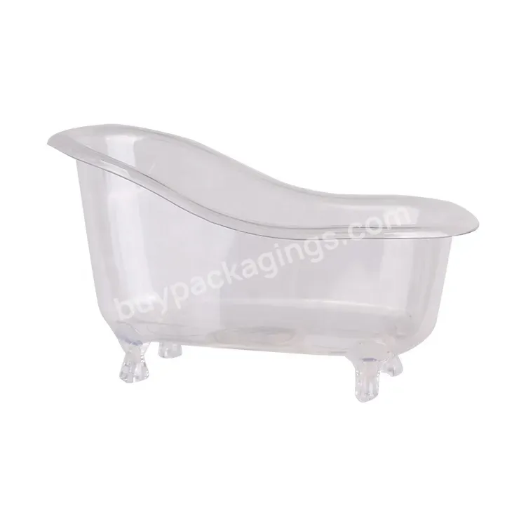 One Color Screen Printing Transparent Ps Material Plastic Mini Bathtub For Shampoo Packaging