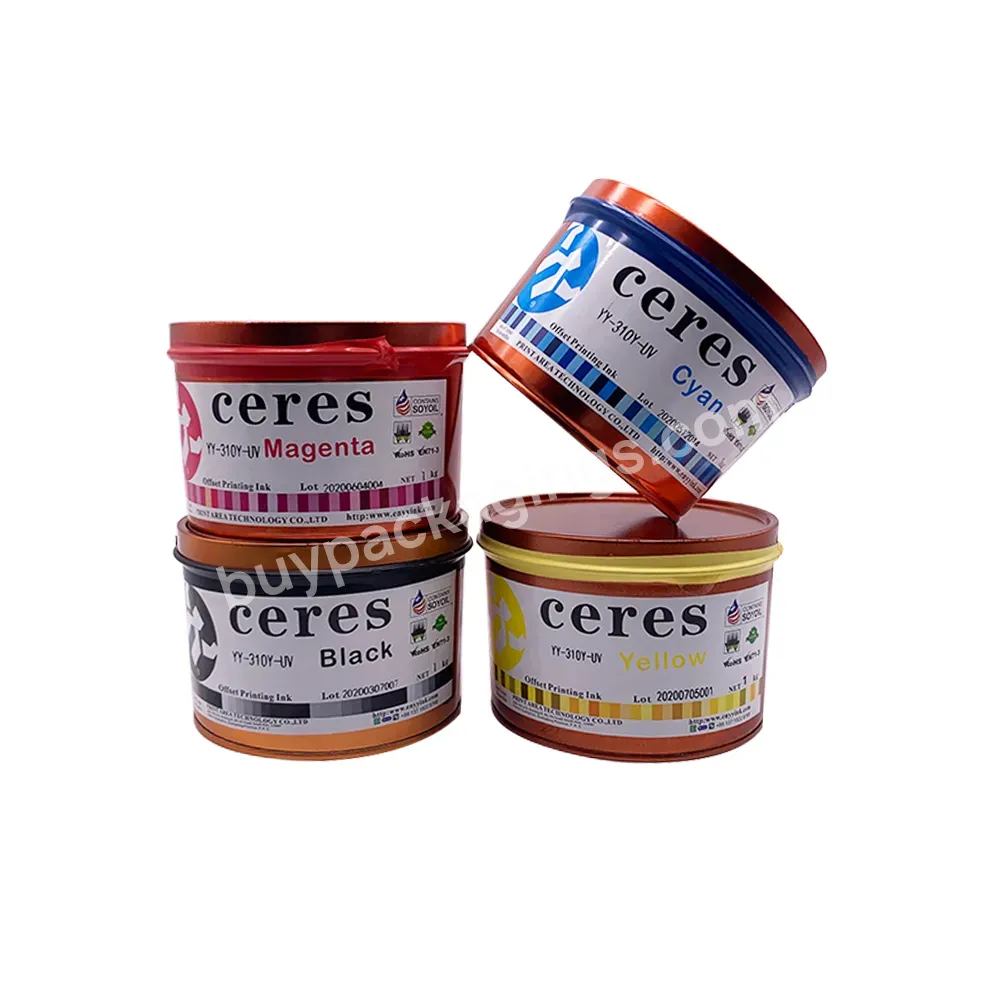 One Set Ceres Uv Offset Ink Cmyk Color,1kg/can