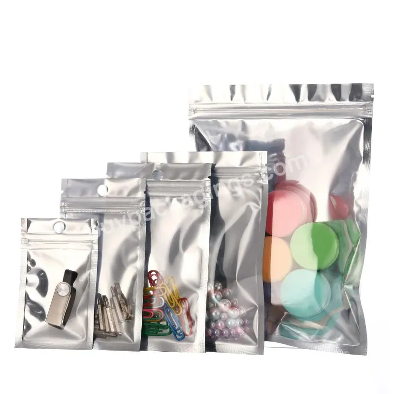 One Side Aluminum Foil One Side Transparent Gummy Candy Smell Proof Mylar Bag Smell Proof Packaging Bag 4*6