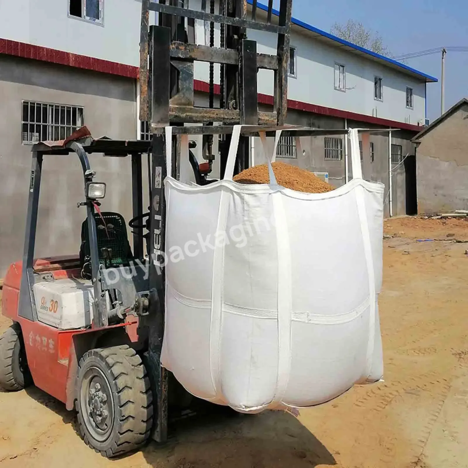 One Ton Jumbo Bag Packet For Peanut Ricewith Discharging Spout