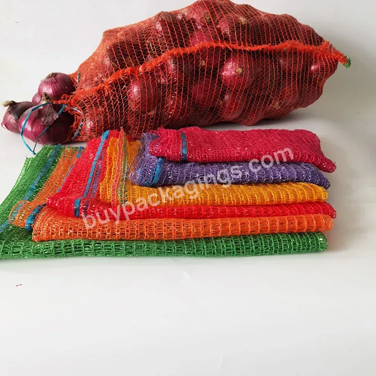 Onion Plastic Sack 50 Kg Drawstring Mesh Bag Fruit Net Mesh Bag For Sale