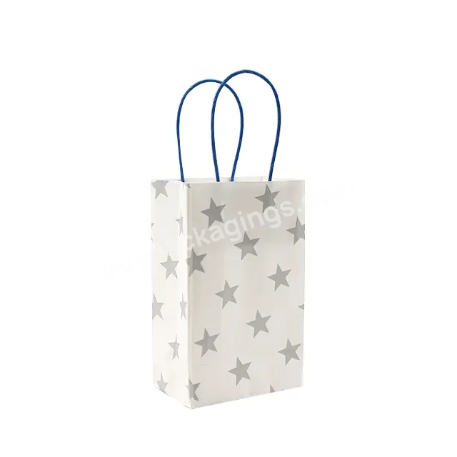 Online Shopping Durable Elegant Green Packaging Kraft Door Gift Paper Bag