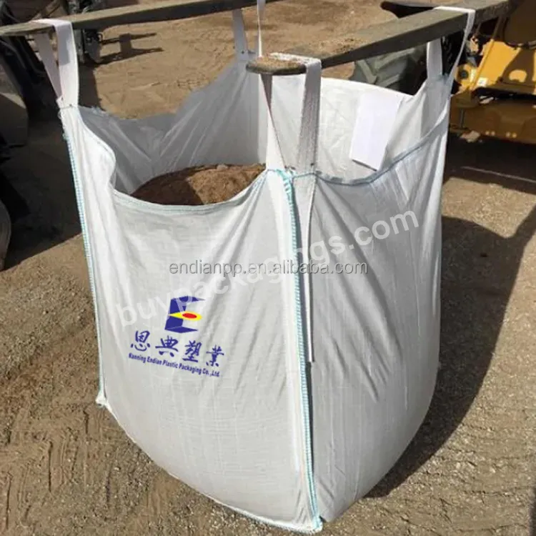 Open Top Pp Woven Fibc Super Sacks 1 Ton Big Bags For Grain Sand Wood Garbage