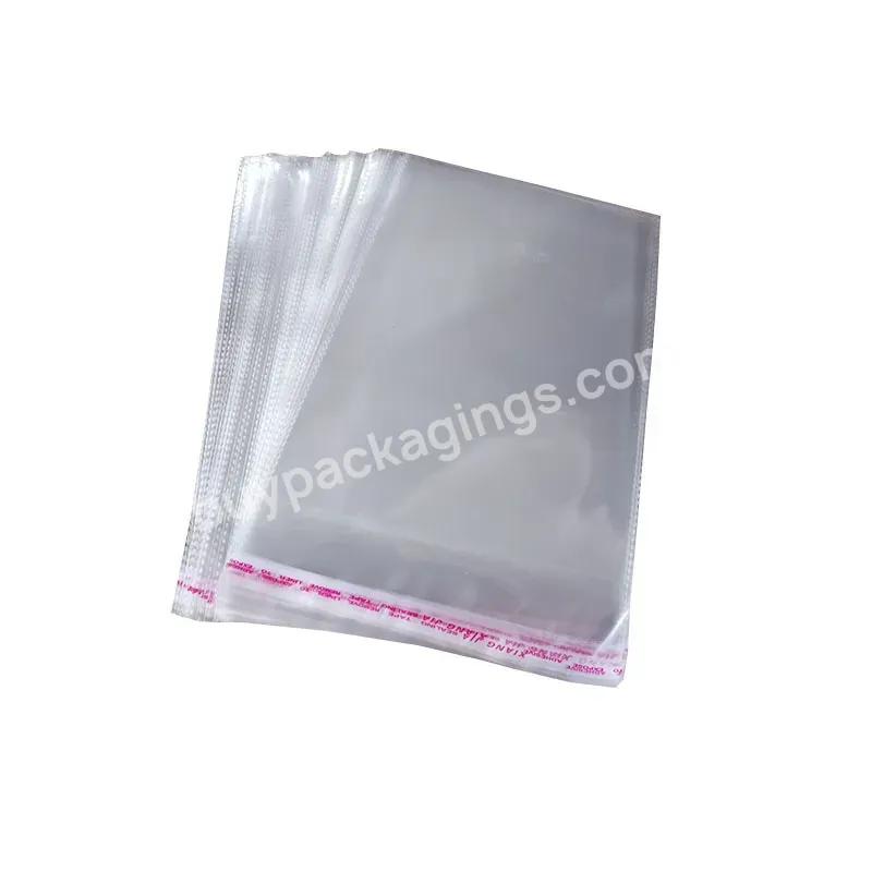 Opp Bag With Adhesive High Quality Custom Poly Packaging Cellophane Clear Garment Packaging Plastic Customized Offset Printing