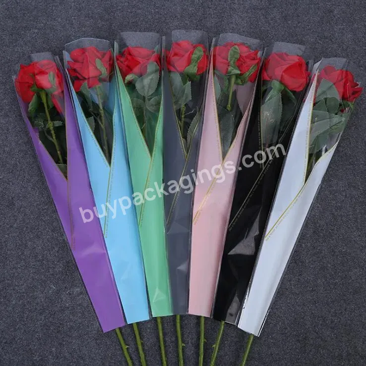 Opp Cello Bags Wholesale Single Rose Flower Sleeve Bag