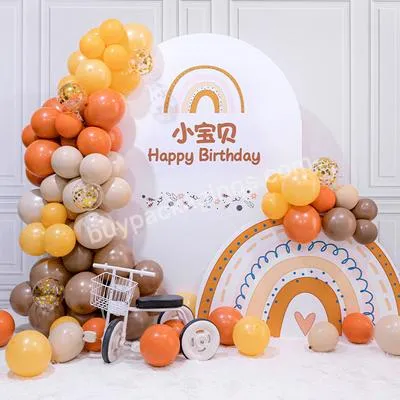 Orange balloons garland arch kit double stuffed orange blush apricot balloons