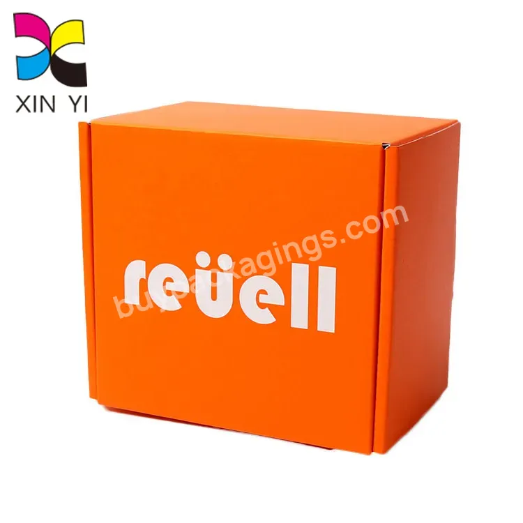 Orange Customized Corrugated Box Safe Packaging Shipping Paper Box Shoes