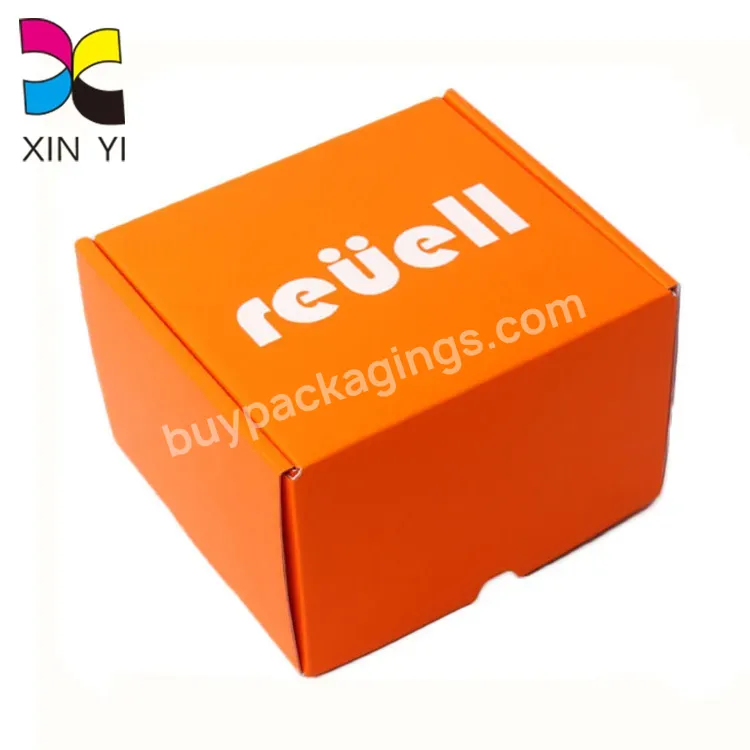 Orange Customized Corrugated Box Safe Packaging Shipping Paper Box Shoes