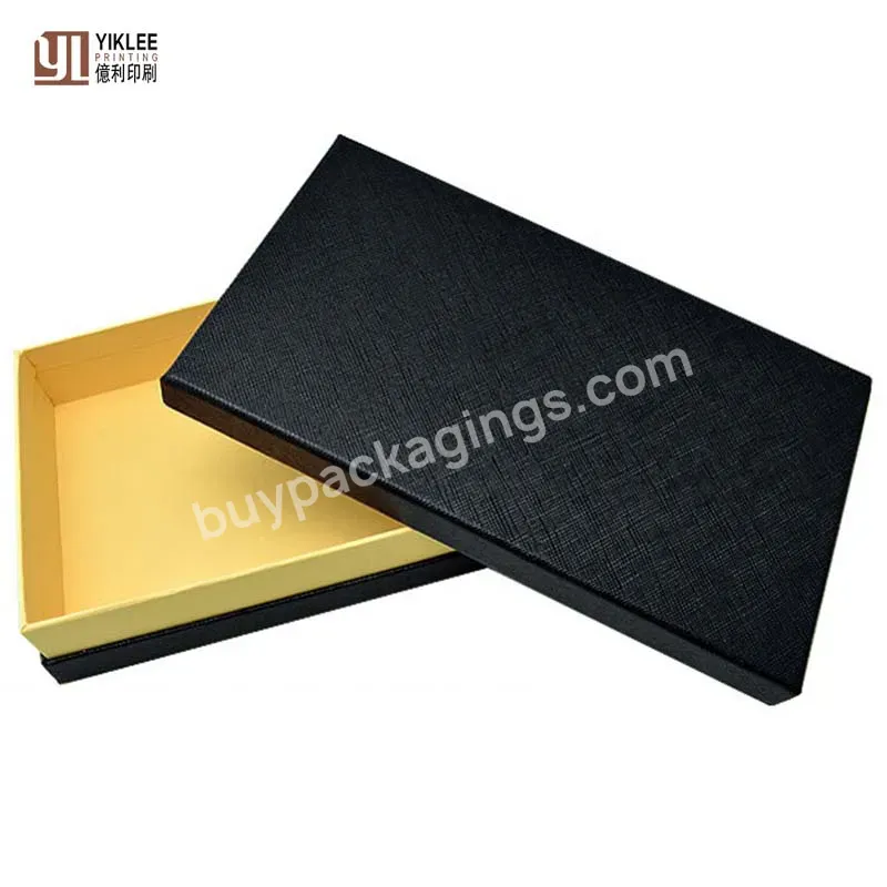 Ordinary Design Simple Flat Yellow Inside Branded Cardboard Sweet Box,T Shirt Packaging Men's Wallet Box
