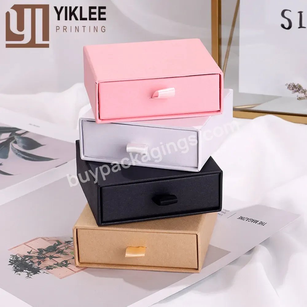 Organizer Logo Customizable Packaging Storage Case Box For Ring Necklace Cardboard Box White Paper Drawer Jewelry Display