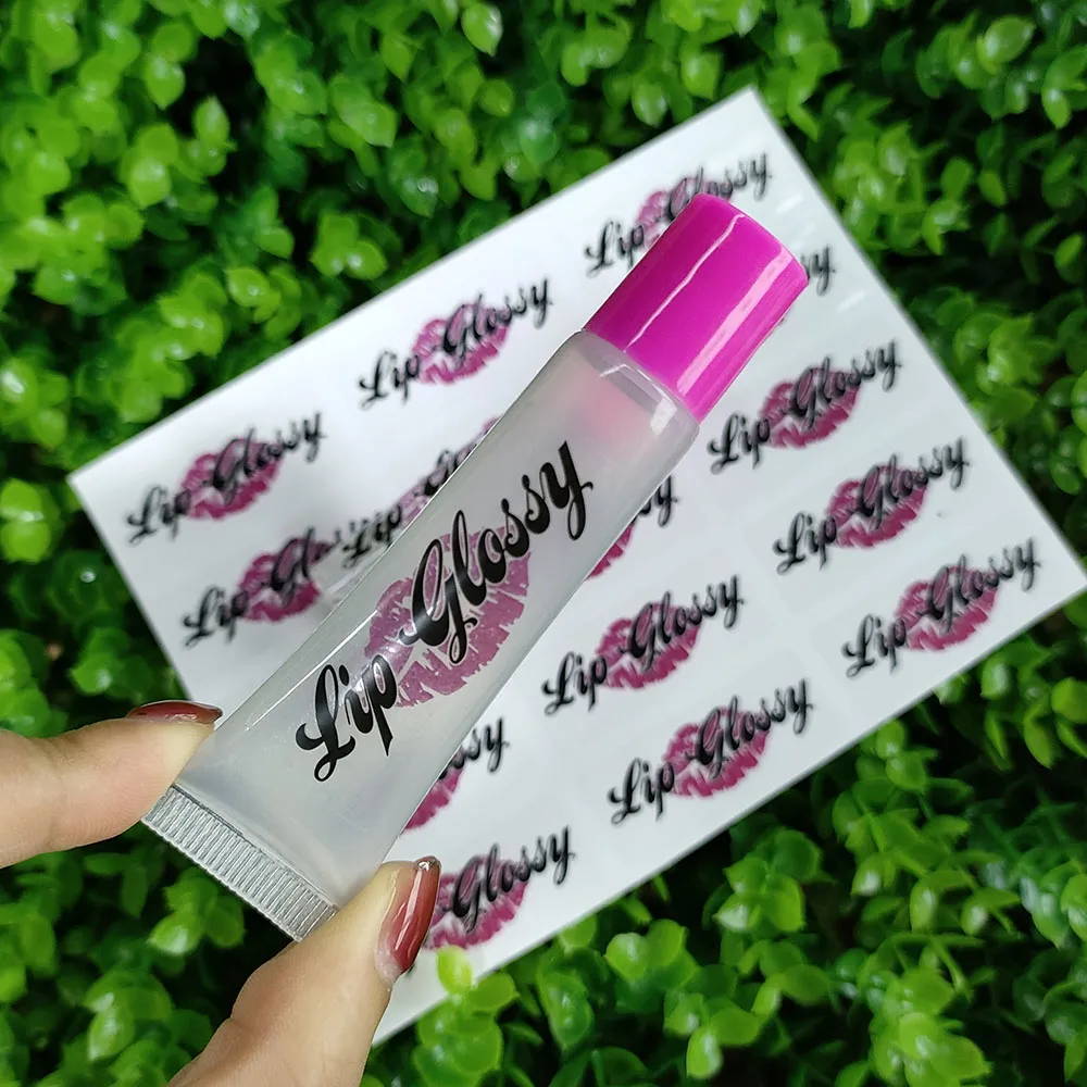 Osmo Custom Printed Logo Cosmetic Label Stickers Lip Gloss Lipstick Vinyl Private Label Adhesive Transfer Label Stickers